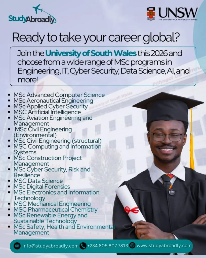 University of South Wales: Tuition, Scholarships, Visa and Campus Guide for Nigerians